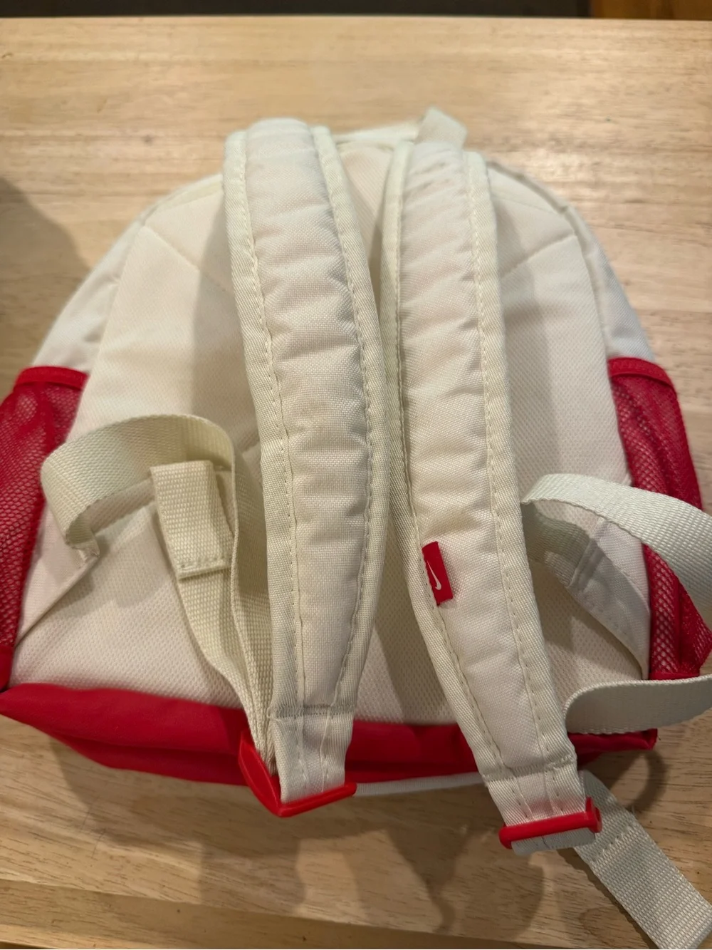 Nike Cream and Red Mini Backpack with Swoosh